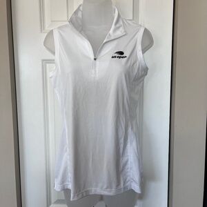 US Open sleeveless 1/4 zip mock polo, Epro, size S NWOT
